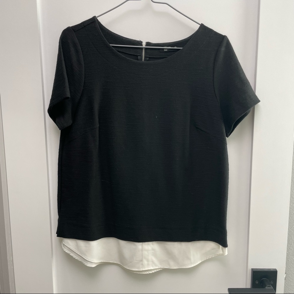 Faux Black & White Blouse